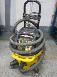 DeWalt Electric H Class Wet & Dry Dust Extractor, Model DWV905H, S/N 001106, 110v. Comes with Hose & Spare Bag.