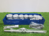 New Condor Werkzeug Industrial Quality Chrome Vanadium Steel,16 Pcs Socket Set, Hex 1" Sq Drive. Comes in Metal Container.