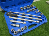 Condor Werkzeug Industrial Quality Chrome Vanadium Steel, 21 Pcs Socket Set, Hex 19-50mm, Hex 3/4" Sq Drive. Comes in Plastic Carry Case. - 2