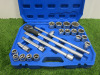 Condor Werkzeug Industrial Quality Chrome Vanadium Steel, 21 Pcs Socket Set, Hex 19-50mm, Hex 3/4" Sq Drive. Comes in Plastic Carry Case.
