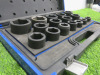 Condor Werkzeug Industrial Quality Chrome Molybdeum Steel, 16 Pcs Deep Impact Socket Set, Hex 19-50 mm, Hex 3/4" Sq Drive. Comes in Plastic Carry Case with 3/4" Ratchet Handle. - 2