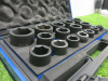 Condor Werkzeug Industrial Quality Chrome Molybdenum Steel, 16 Pcs Deep Impact Socket Set, Hex 19-50 mm, Hex 3/4" Sq Drive. Comes in Plastic Carry Case with 3/4" Ratchet Handle. - 2