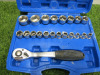 Condor Werkzeug Industrial Quality Chrome Vanadium Steel 27 Pcs Socket Set, Hex 8-32mm, 1/2" Sq Drive. Comes in Plastic Carry Case. - 2