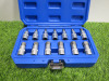Condor Werkzeug Industrial Quality Chrome Vanadium Steel 13 Pcs Socket Bit Set, Hex 5-22mm, 1/2" Sq Drive. Comes in Plastic Carry Case.