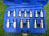 Condor Werkzeug Industrial Quality Chrome Vanadium Steel 13 Pcs Socket Bit Set, Hex 5-22mm, 1/2" Sq Drive. Comes in Plastic Carry Case. - 2