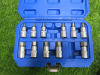 6 x Condor Werkzeug Industrial Quality Chrome Vanadium Steel 13 Pcs Socket Bit Set, Hex 5-22mm, 1/2" Sq Drive. Comes in Plastic Carry Case. NOTE: these are incomplete sets. - 2