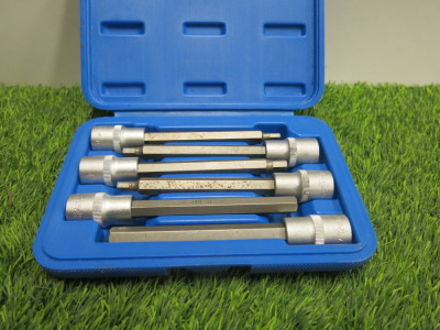 Condor Werkzeug Industrial Quality Chrome Vanadium Steel 6 Pcs Socket Bit Set, Hex Length 140mm, 5-12mm, 1/2" Sq Drive. Comes in Carry Plastic Carry Case.