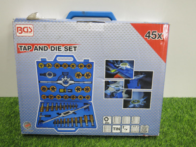 New BGS Technic 45 Pcs Tap and Die Set. Comes in Plastic Carry Case.