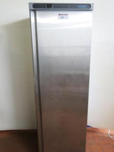 Polar Upright Stainless Steel Single Door Freezer, Model CD083. Size (H) 186cm x (W) 60cm x (D)60cm. Comes with Instruction Manual.