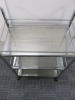 Chrome Trolley with 3 x Metal Mesh Shelves. - 2