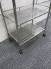 Chrome Trolley with 3 x Metal Mesh Shelves. - 3