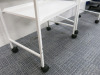 2 Shelf White Metal Trolley. - 3