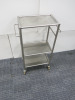Small 3 Shelf Stainless Steel Trolley.