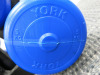 York Fitness - V36 Family Tree Dumbbell Set in Blue on Black Stand. - 3