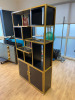 Mulitshelf Storage Display Unit in Black & Gold Frame. Size 180cm x 100cm x 30cm. - 3