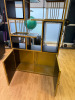 Mulitshelf Storage Display Unit in Black & Gold Frame. Size 180cm x 100cm x 30cm. - 4