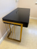 Gloss Black Desk with Gold Frame. Size 78cm x 120cm x 60cm. - 4