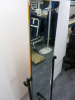 Upright Free Standing Mirror on Black Metal Frame with Wheels. - 2
