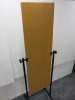 Upright Free Standing Mirror on Black Metal Frame with Wheels. - 4