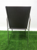 Brown Leather Chair on Metal Frame. - 3