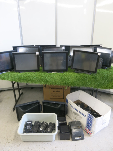 17 x Assorted EPOS Equipment to Include: 12 x J2 680 Displays, 2 x J2 690L Displays with 6 x PSU'S. Comes with Aures Printer, Model ODP 444-BTW, 1 x Epson TM-M30 Printer, Model M335B & 1 x Epson Printer. Printers Require Power Supplies.