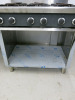Blue Seal Cobra Natural Gas Range 6 Burner, with Open Base, on Wheels. Size H109 x W90cm x D80cm. - 4