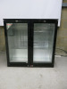 Hallco 2 Door Back Bar Chiller, Model HC2BK. Size H90cm x W90cm & D50cm.
