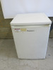 LEC Single Door Under-Counter Refrigerator, Model R6014W, S/N 71200716. Size H86cm, W60cm & D58cm.