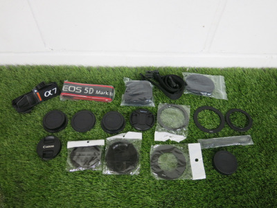 Lot of Assorted Camera Attachments to Include: 6 x Straps, 8 x Lens Covers & 4 x Mounts.