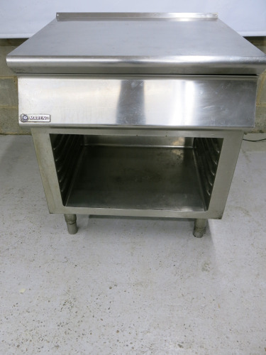 Mareno Commercial Kitchen Unit with Worktop, Drawer & Open Base. Size H93m x W80cm x D72m.