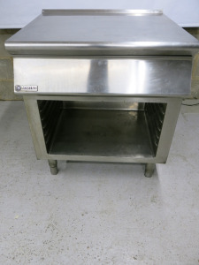 Mareno Commercial Kitchen Unit with Worktop, Drawer & Open Base. Size H93m x W80cm x D72m.