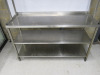 Stainless Steel Table with Backsplash, 2 x Shelves Over & 2 x Shelves Under. Size H190cm x W150cm x 50cm. - 3