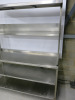 Stainless Steel Table with Backsplash, 2 x Shelves Over & 2 x Shelves Under. Size H190cm x W150cm x 50cm. - 4