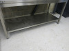 Stainless Steel Table with Backsplash & Shelf Under. Size H96cm x W170cm x D70cm. - 3