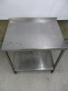 Stainless Steel Table with Backsplash & Shelf Under. Size H88cm x W78cm x D60cm. - 2