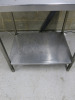 Stainless Steel Table with Backsplash & Shelf Under. Size H88cm x W78cm x D60cm. - 3