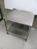 Stainless Steel Table with Backsplash, Left Side Splash & Shelf Under. Size H88cm x W84cm x D75cm. - 2