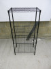 4 Tier Black Wire Rack Shelving Unit. Size H120cm x W54cm x D34cm.
