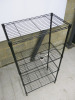 4 Tier Black Wire Rack Shelving Unit. Size H120cm x W54cm x D34cm. - 2