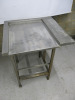 Stainless Steel Commercial Pass Through Dishwasher Side Table. Size H90cm x W75cm x D70cm. - 2