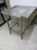 Stainless Steel Commercial Pass Through Dishwasher Side Table. Size H90cm x W75cm x D70cm. - 3