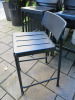 8 x Emu Outdoor Black Metal High Stools. - 3