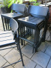 7 x Emu Outdoor Black Metal High Stools. - 3