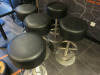 22 x Pedrali Stalls with Black Faux Leather Seat & Heavy Metal Base. - 8