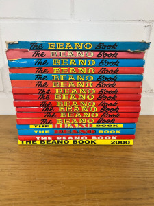 18 x "The Beano" Books to Include Years: 1980/83/85/87/88/88/89/90/91/92/93/94/95/96/97/99/2000 & 2002. (Condition As Viewed).