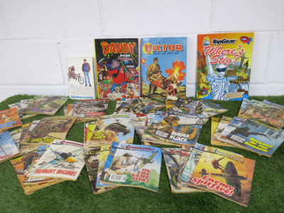 Collection of 42 x Commando War Comics from 1970's-1990's & 4 x Additional Books (Dandy/The Victor/Top Gear & Clarkson Motorworld).