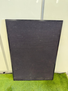 Black Framed Pin Board, Size H120 x 84cm.
