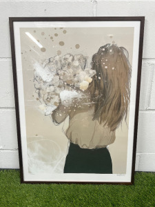 Wild at Heart' Signed Limited Edition Print, 289/600, Framed in Black & Glazed, by Anna Bulow. Size H73cm x W52cm.