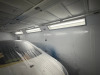 Todd Engineering Spartan 2000 Series Gas Spray Booth, Size 7.5 x 4.0M. 3 Bi-Fold Front Entrance with Shutter Door Side Access. Hours Run 5711, Last Serviced 25/11/25. Comes with 43" Hisense TV. NOTE: Buyer will be required to supply RAMS for dismantling & - 14