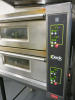 Moretti Forni iDeck Twin Deck Electric Pizza Oven, Model ID72/72D, S/N231359-1, YOM 2016, 3 Phase, Size H167 x W100 x D110cm. Comes on Mobile Metal Stand with Oven Brush, Pizza Peel & Stand. - 3